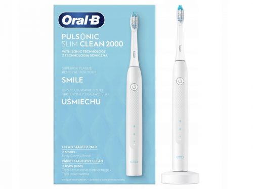  Oral-B Pulsonic Slim Clean 2000 elektromos fogkefe, fehér