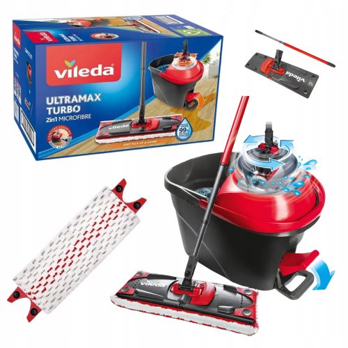 Vödör és forgófelmosó Vileda Ultramax Turbo flat Vileda 14 cm