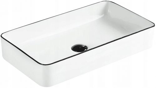 Fürdőszobai mosdók - Mexen Nadia Washbasin 60x35 cm fehér fekete él