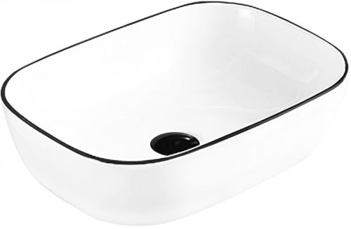 Fürdőszobai mosdók - Mexen Rita Washbasin 45x32 fehér fekete él