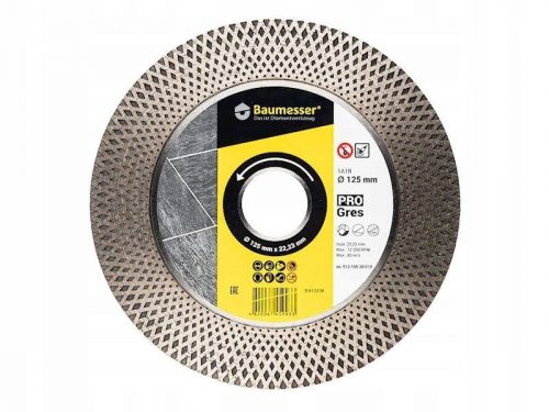 Baumesser Pro Gres - 125 mm x 22,23 mm pajzs