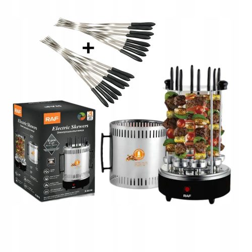  Barbecue elektromos grill Fekete-piros GH-8619 ezüst/szürke 1500 W