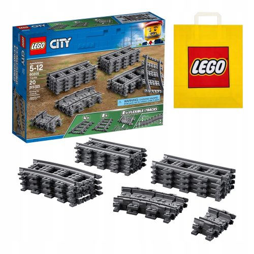  LEGO City 60205 pályák + VP papírtáska LEGO 6315792 közepes