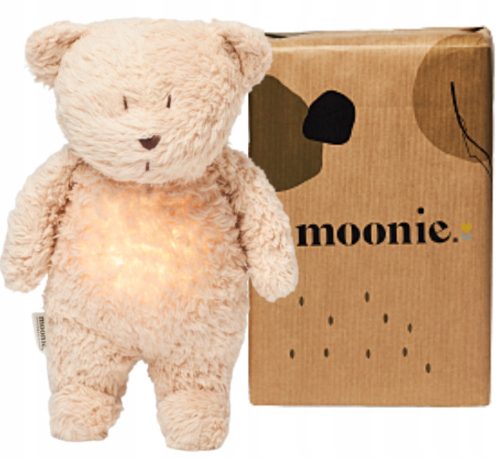 Alvó puha játék - Moonie Organic Sand Humming Teddy Bear ajándékba