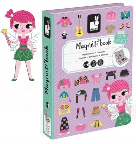  Janod Mágneses Puzzle Magnetibook Costumes Girl