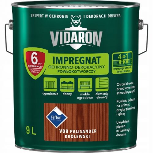 Vidaron V08 faimpregnáló Royal rózsafa 9 l