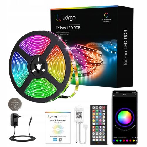 LED szalag 5M RGB 5050 Bluetooth alkalmazás mobil pilóta zenei készlet 12 V -os készlet