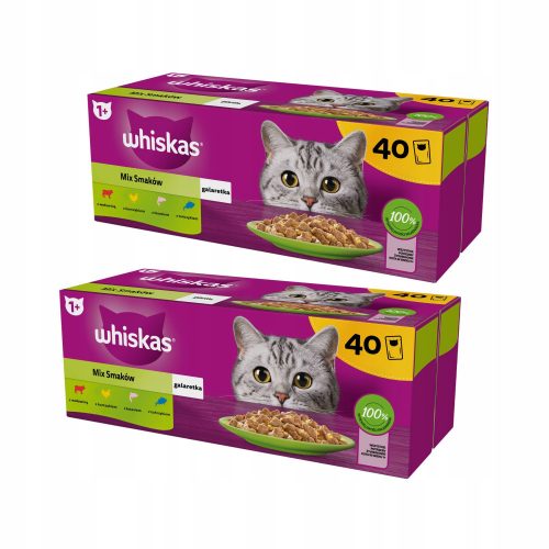 Konzerv macskáknak - WHISKAS TRADITIONAL FISH tasak zselé 80x85g