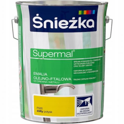 Olaj-ftál zománc Śnieżka Supermal F565 Yellow 5 l