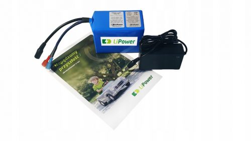  Li-Ion LiPower akkumulátor 11Ah 12V töltő 2A