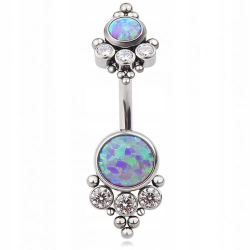  BELLY RING OPAL OP-38 TITANIUM G23 1.6/10