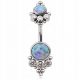  BELLY RING OPAL OP-38 TITANIUM G23 1.6/10