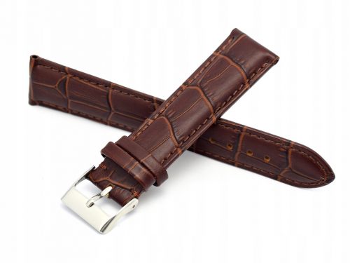  Óraszíj 22MM BROWN Leather Crocodile