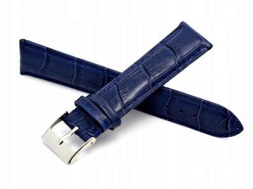  Óraszíj 20MM BLUE Leather Crocodile