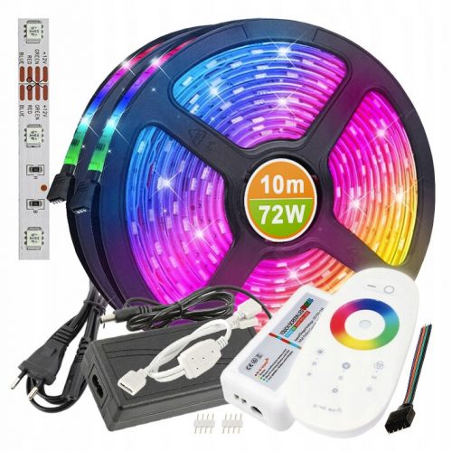 RGB Multi 10M LED szalagkészlet 10 m + pilóta tápegység