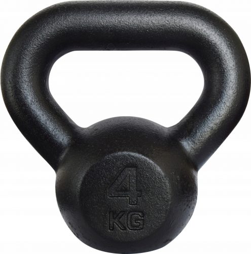 Kettlebell - Kettlebell, öntöttvas, bográcsgolyó, 4 kg