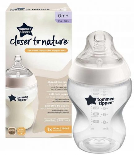 Bébiüveg - Tommee Tippee Anytkolkowa palack 260ml Teat 0+