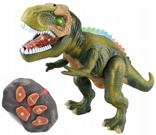 Játék figura - Nagy, ellenőrzött dinoszaurusz T-Rex séták ragyognak