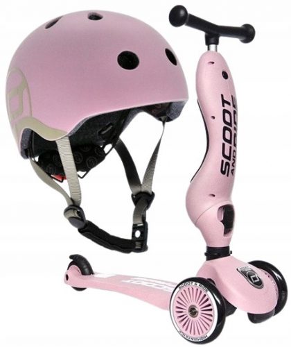 Gyermek robogó - Scoot and Ride Scooter Set + 2in1 Rose 1+ sisak