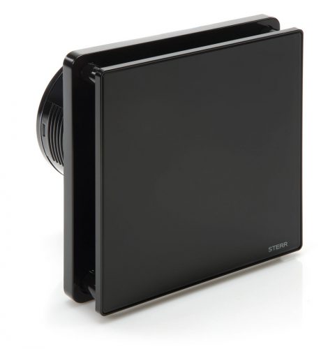 Fürdőszoba ventilátor - STERR - Fekete fürdőszobai ventilátor időzítő
