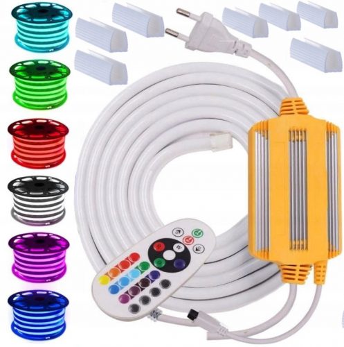 Neon RGB flex 230 V 10M LED szalagkészlet