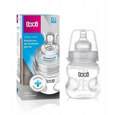 Bébiüveg - Lovi Medical+ palack 150ml teat felügyelet 0m+