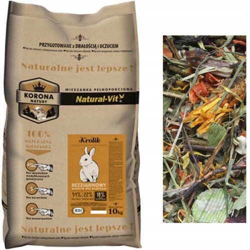 Takarmány kis rágcsálóknak - Natural-Vit Korona Natury Karma Rabbit 10kg