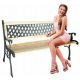 Kerti pad - Park Garden Bench Metal Wood 120cm