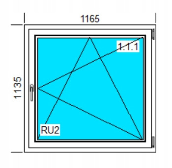 Ablak - PVC Windows 1165x1135 RIE, jobbra