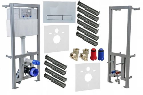 Rejtett WC-modulok és keretek - WC és bidé + mats + gomb közül választhat