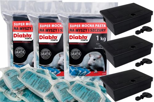 Egerek és patkányok elleni védelem - Méregmérgezés patkányok számára egér Diablo Forte 3kg