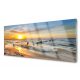 Falfestészet - Üvegnyomat Sea Sunset Beach 125x50