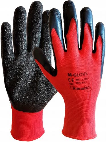 M-Glove L2001 RED kesztyű 9-es méret - L 120 pár