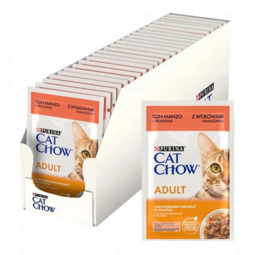 Konzerv macskáknak - Purina macska chow marhahús padlizsán 26 x 85 g