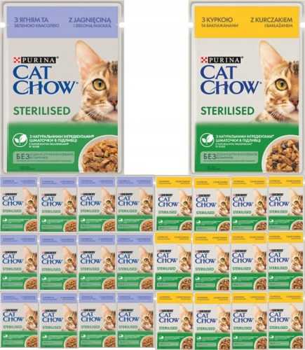 Konzerv macskáknak - Cat Chow Sterilizált MIX csirkebárány 24x85g