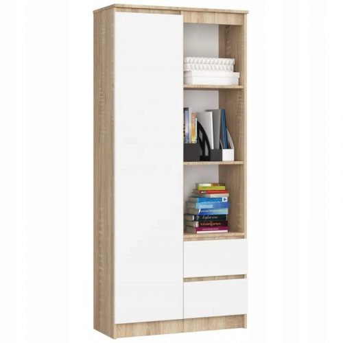 Office könyvespolc R 80 cm CLP R11 Sonoma-White Oak