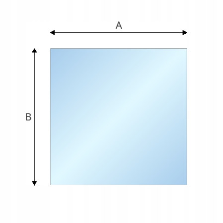 Kályha egy része - Üvegbázis a kandalló edzett üveghez 90x90cm