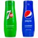 Szirup telítőhöz - 2x szirup SodaStream koncentrátum 7UP PEPSI