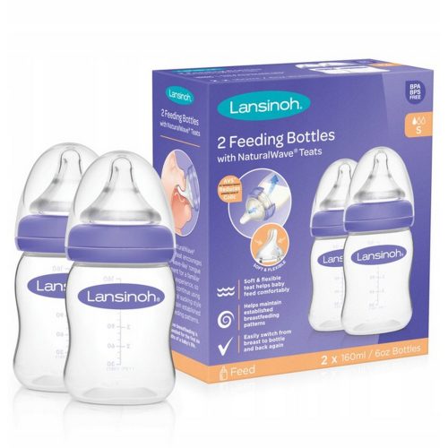 Bébiüveg - Lansinoh Duo 2 x üveg természetes hullám 160ml