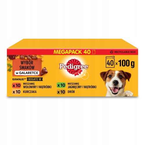 Nedves kutyaeledel - Pedigree Sasket Mix dudence/jag/woł/kur 40x100g