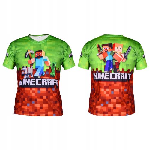 Gyerek póló - T -péntek - Minecraft Steve Creeper M01 - 134 cm