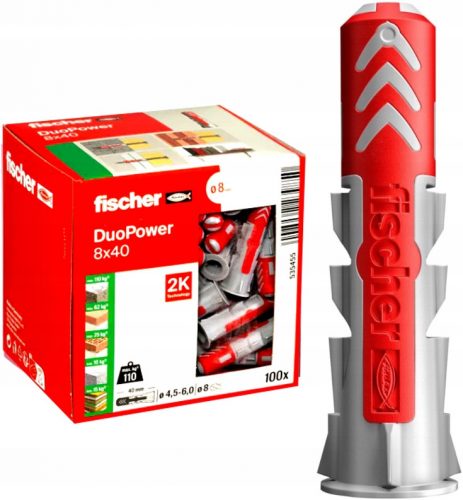 Fischer univerzális csapok 555008 8 x 40 mm 0,18 kg / 100 db.