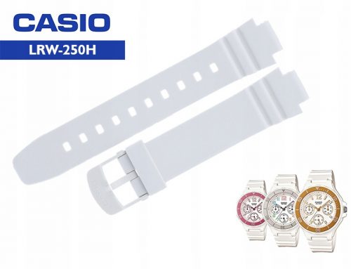  CASIO LRW-250 LRW-250H szíj, fényes fehér 12mm