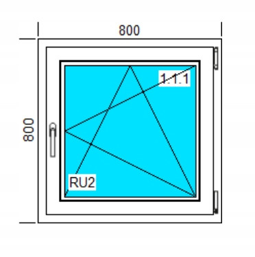 Ablak - PVC Windows 800x800 ru, jobbra