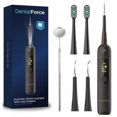 DentalForce DFSC2005 elektromos fogkefe + vízkőoldó, fekete