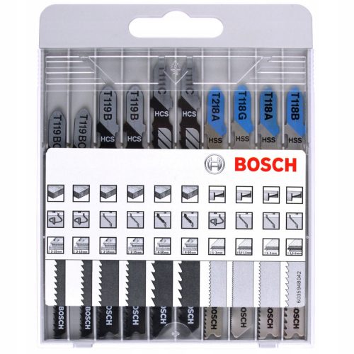 Bosch -készlet 10 Jigsaw pengéből