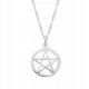  Ezüst pentagramos nyaklánc, fehér pentacle csillag