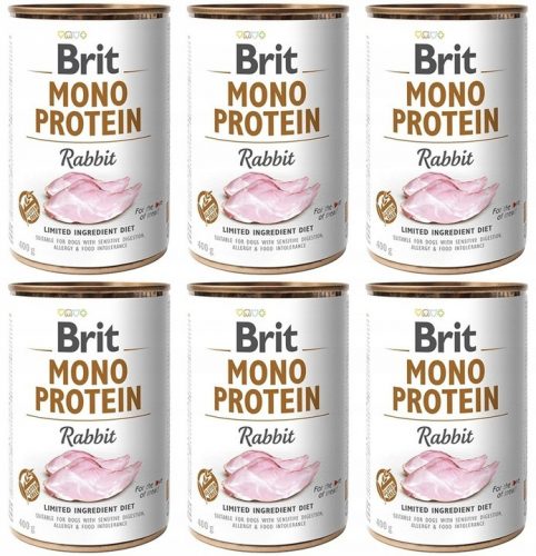 Nedves kutyaeledel - Brit mono protein nyúl nyúl 6x400g