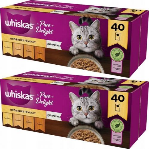 Konzerv macskáknak - Whiskas baromfi smaks 80x85 g zselében