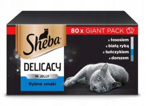 Konzerv macskáknak - Sheba Delicacy Rybne Smaki zselében 80*85g